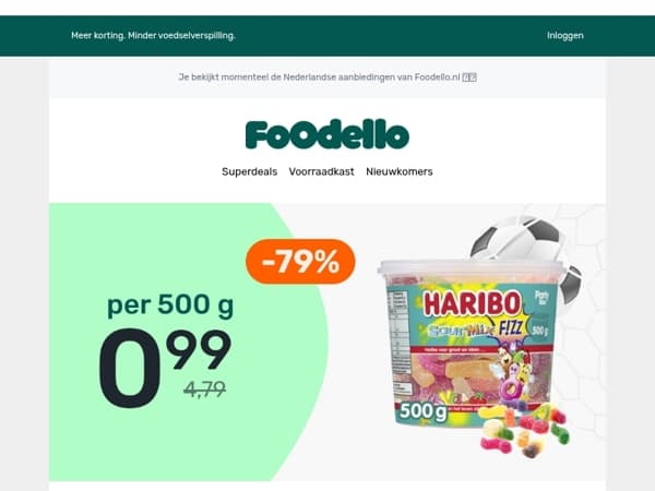 Haribo Mix 500g + Heinz saus voor €0,10