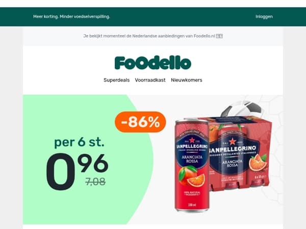 Tony's & San Pellegrino voor <€1 p.s.