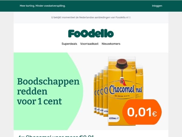 6x Chocomel voor €0,01 🤯