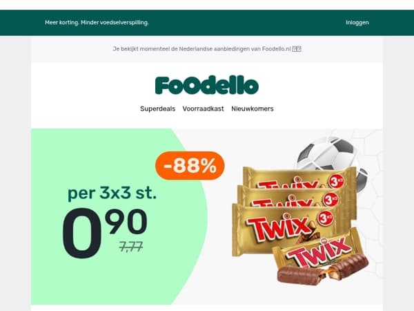 88% korting op Twix. Ja , je leest het goed. 🍫