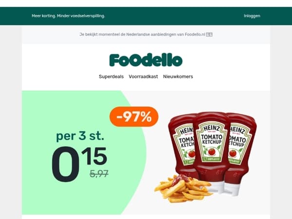 3x Heinz Ketchup - €0,15 🌭🍅