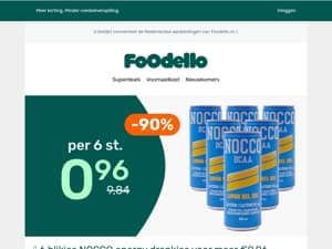 ✨ 6x NOCCO Energy drinks €0,96