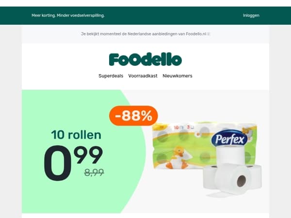 10 rollen Perfex wc-papier €0,99 🧻