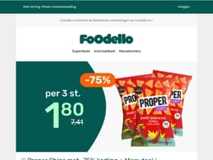 😋 Proper chips met -75% korting!