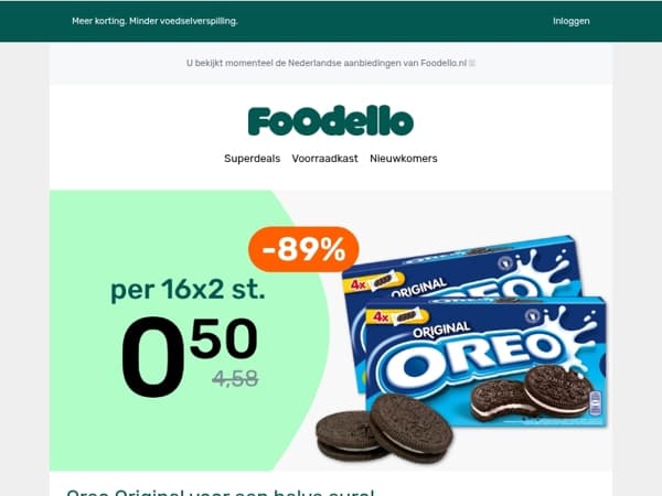 Oreo deal: 32 koekjes voor €0,50 🍪