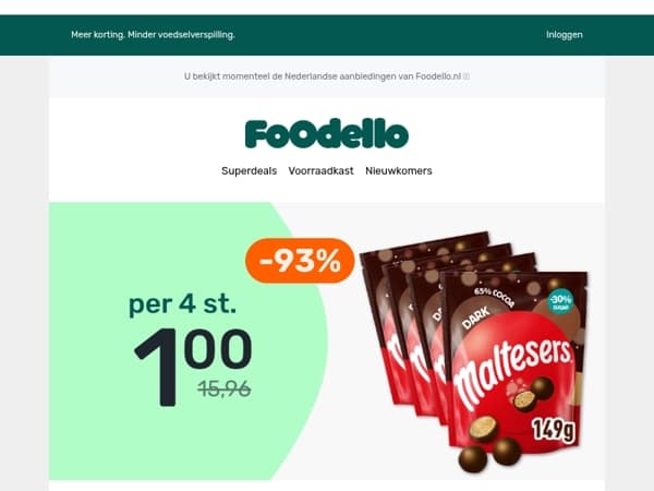 Vandaag: 4x Maltesers voor €1 🍫