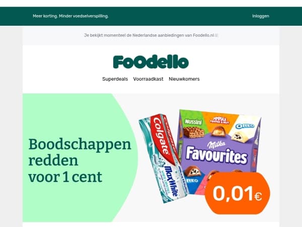 Milka Mix & Colgate Tandpasta - €0,01