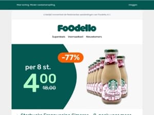 ☕ 8-pack Starbucks = €4