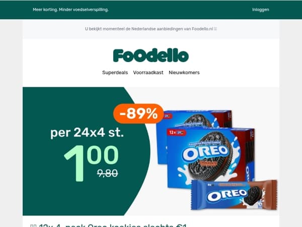 🍪 48x Oreo koekjes = €1
