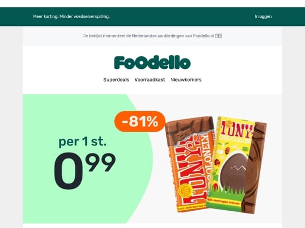 Tony's Chocolonely voor maar €0,99! 🍋🍫