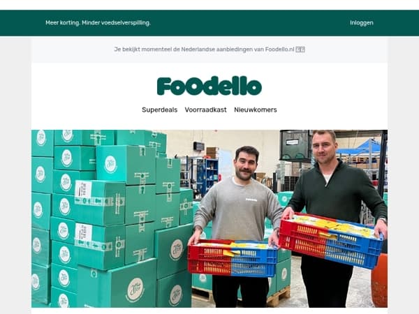 Jimmy Joy en Foodello redden samen 22.500 porties van de verspilling