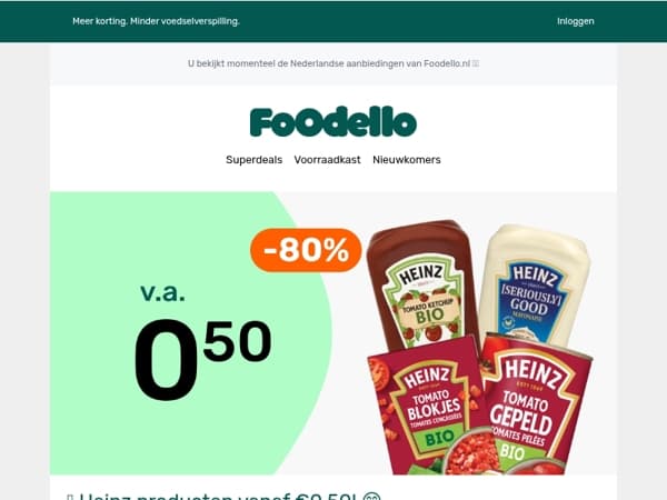 🍅 2x Heinz Tomatenblokjes = €1