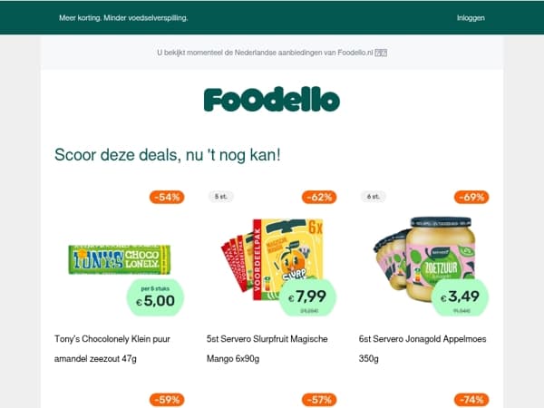⏳ Scoor deze deals, nu 't nog kan!