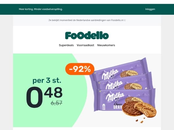 3x Milka koekjes voor €0,48 🤩