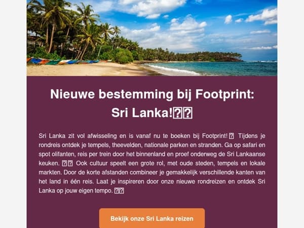 Nieuwe bestemming bij Footprint: Sri Lanka 🐘🌴