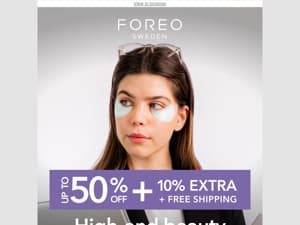Restock or try FOREO skincare while saving up to 50% 💖