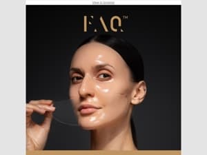 NEW: FAQ™ Glass Skin Collagen Hydrogel Face Mask! 🖤
