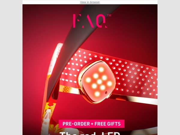 Ride the red-LED hype with FAQ™ 202 masks & free gifts!