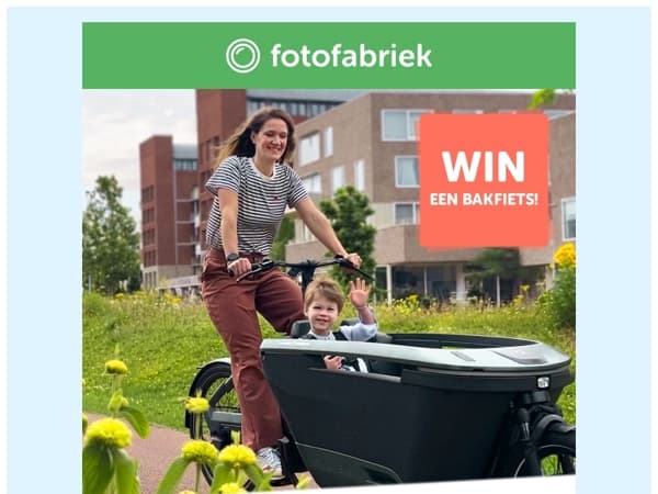 Laatste kans bakfiets + tot 50% korting op A4 fotoboeken