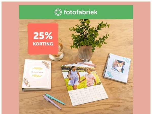 Begin 2026 goed georganiseerd met 25% korting