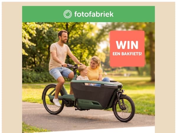 Bestel een product. Win een bakfiets. Simpel!
