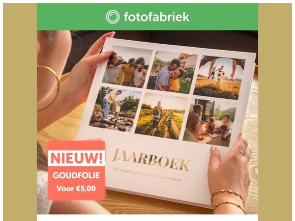 Nieuw bij Fotofabriek: Goudfolie