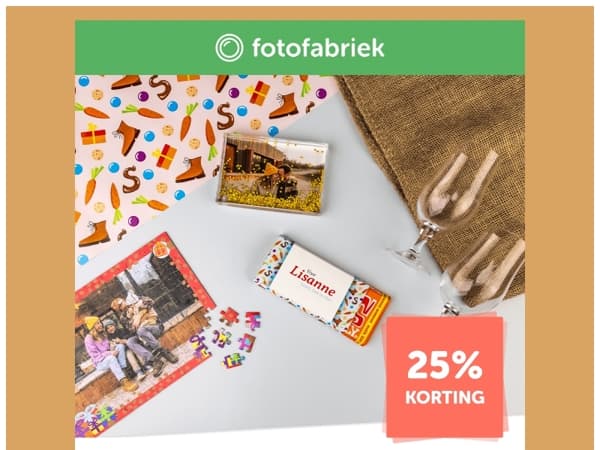 Sinterklaascadeaus nu met 25% korting!