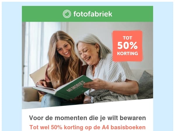 Speciaal voor jou: tot 50% korting op fotoboeken!