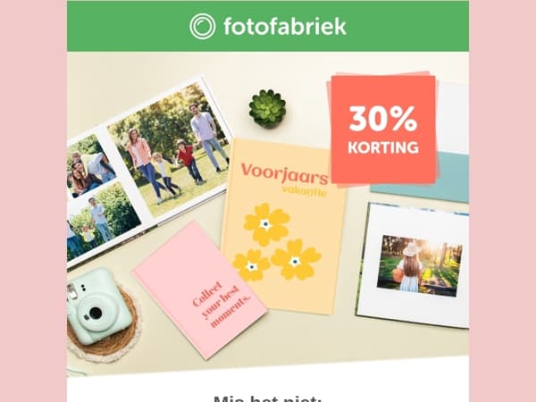 Fotoboekenactie: 30% korting