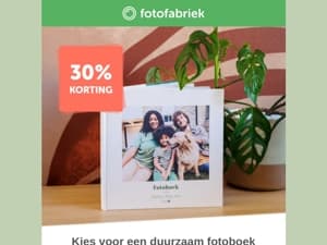 Krijg 30% korting op jouw duurzame fotoboek!