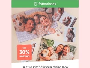 Voorjaarsactie: tot 30% korting!