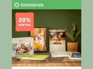 Ontvang 20% korting op fotoboeken en kalenders