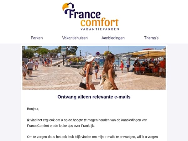 Bonjour Mail , vul je gegevens aan