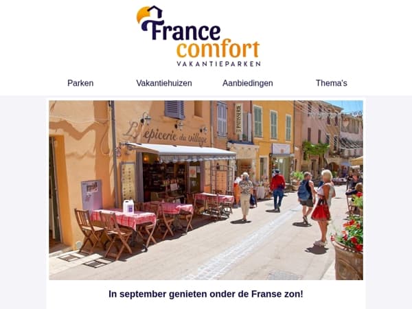 Bonjour Mail , Nazomeren onder de Franse zon, bekijk onze 5 tips! 🌞🍷