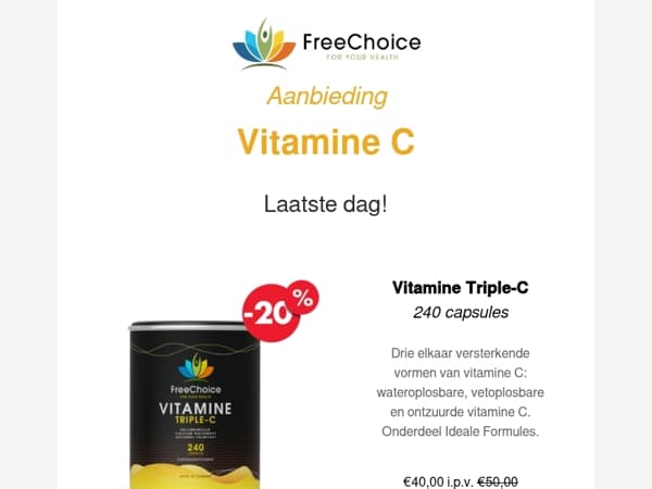 🍋 Aanbieding op alle Vitamine C