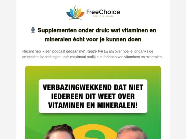 🎙 Supplementen onder druk: wat vitaminen en mineralen écht voor je kunnen doen