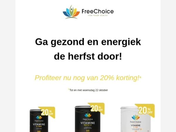 Laatste kans: 20% korting op Vitamine C!