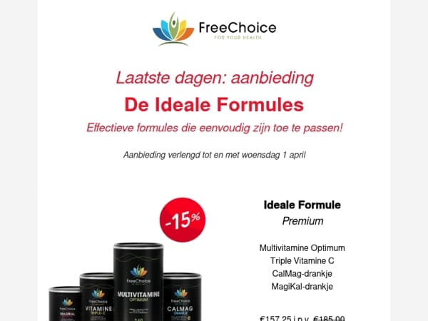 ✨✨ Laatste dagen aanbieding: Ideale Formules