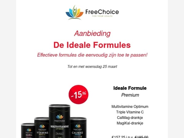✨✨ Aanbieding: Ideale Formules