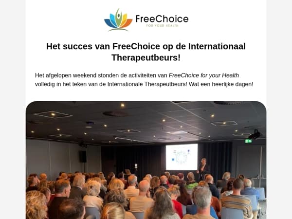 Het succes van FreeChoice op de Internationaal Therapeutbeurs!