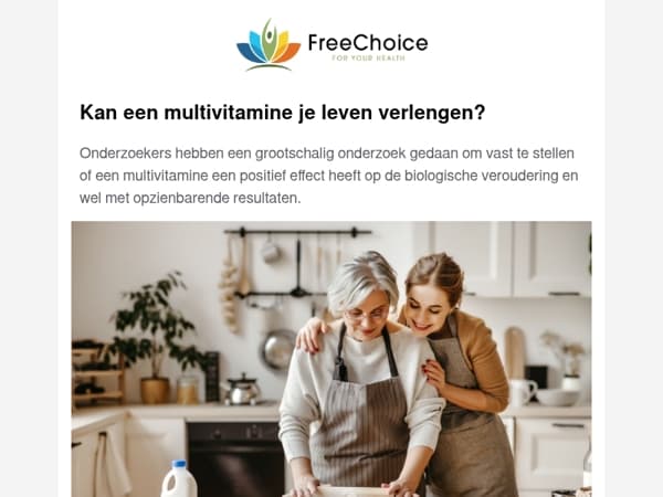 ⏳  Kan een multivitamine je leven verlengen?