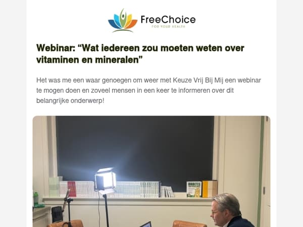 🎤 Webinar: ‘Wat iedereen zou moeten weten over vitaminen en mineralen’