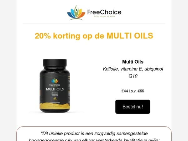 💫 🧡 20% Korting op de MULTI OILS!
