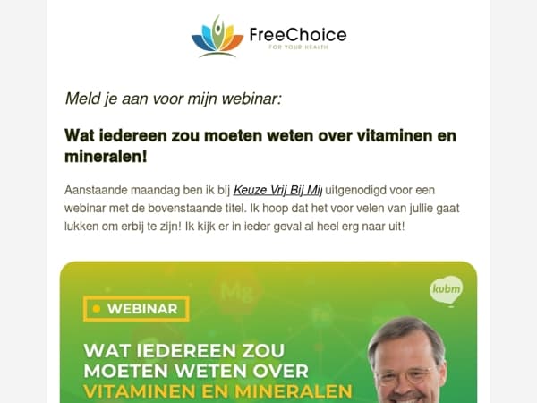🎙️ Meld je aan voor mijn webinar: Wat iedereen zou moeten weten over vitaminen en mineralen!