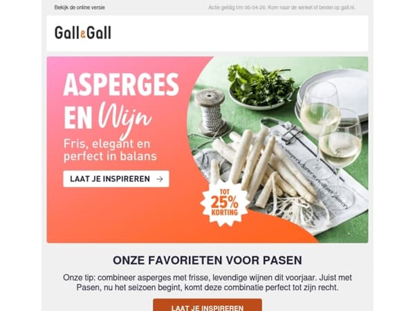 Onze tip: frisse wijn bij asperges