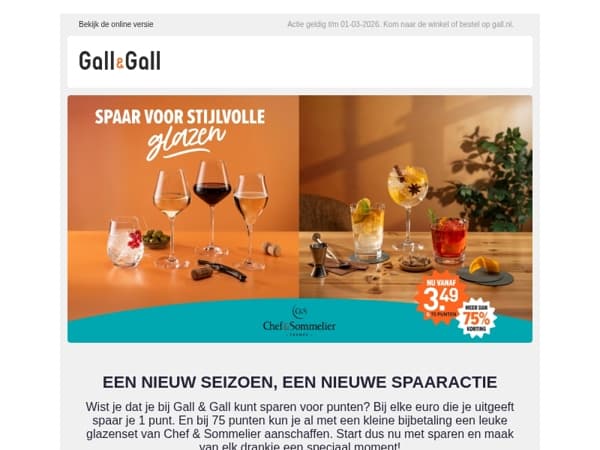 Start nú met sparen van punten