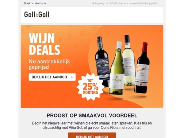 Begin het jaar goed met deze wijndeals