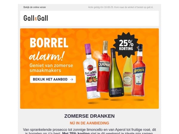 🚨 Borrelalarm: 25% korting! 🌞