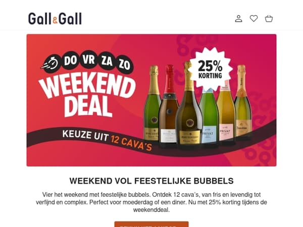 Weekenddeal op feestelijke bubbels 🍾