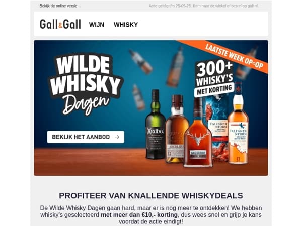 Profiteer van meer dan €10,- korting op deze whisky's